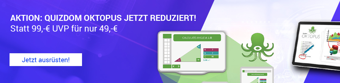 InFocus Quizdom Oktopus interaktive Banner