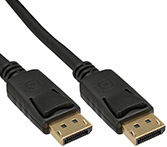 InLine DisplayPort Kabel, schwarz, vergoldete Kontakte, 1m