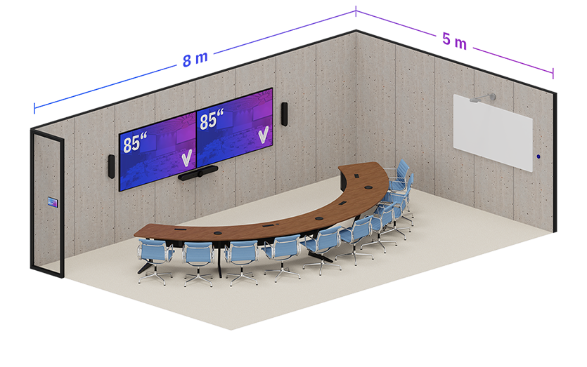 Meetingraum-Layout für 10 Personen