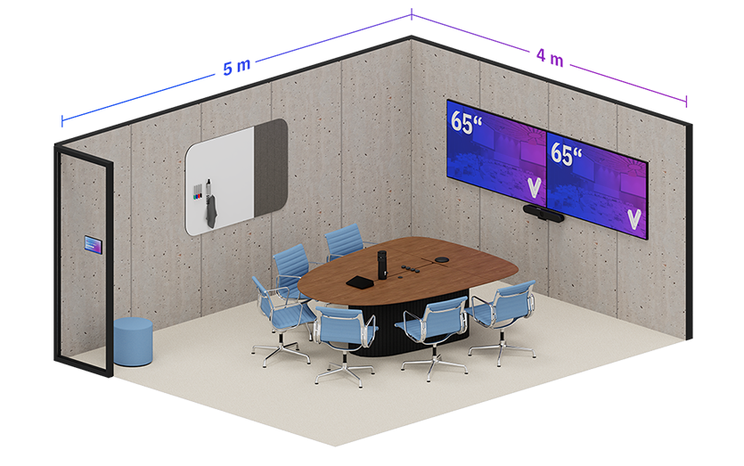 Meetingraum-Layout für 6 Personen