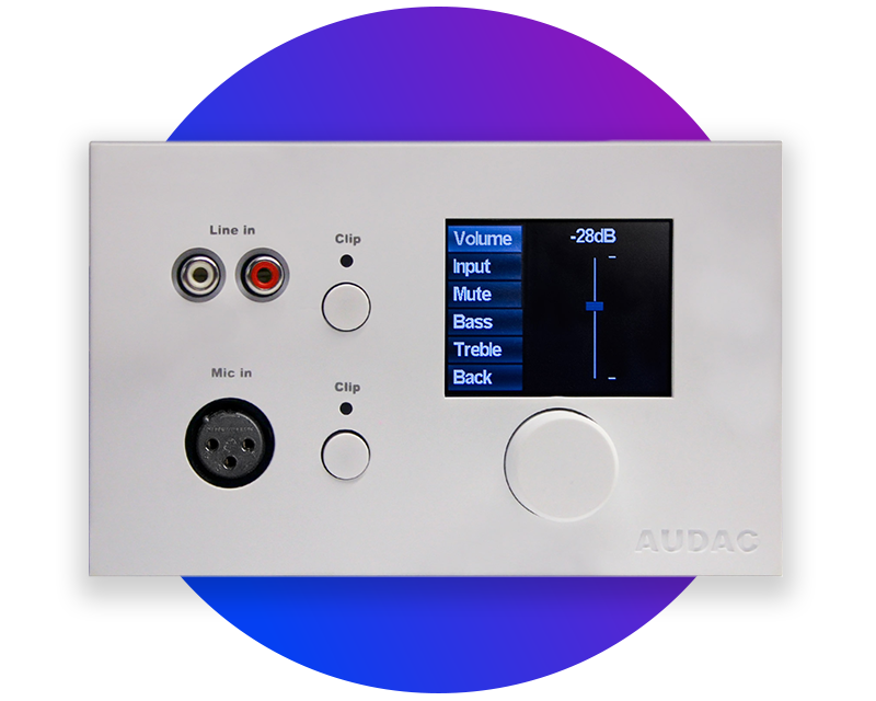 Audac MWX65/W Wandbedienpanel für MTX-Serie