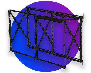 Philips PLW1002/00 2x2 LED ausziehbare Videowandhalterung Philips PLW1002/00 2x2 LED ausziehbare Videowandhalterung