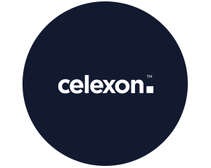 Kreis in Blau mit Celexon Logo