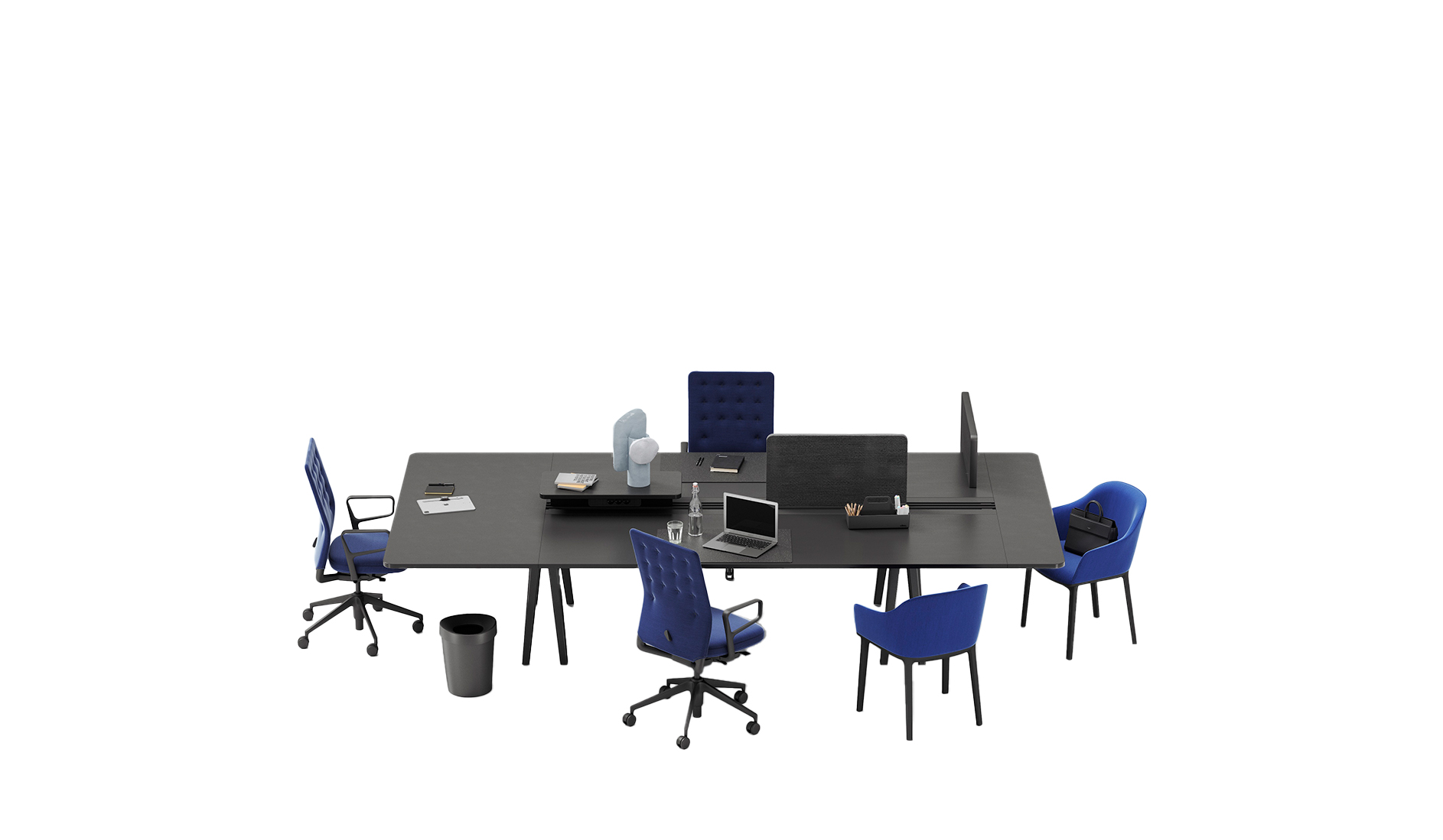 Vitra Joyn 2 Platform Konferenztisch bietet maximale Beinfreiheit und produktive Ordnung im Büro joyn_platform1