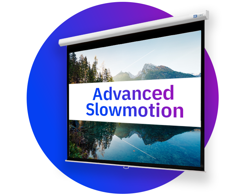 DeLuxx Rollo Leinwand Advanced Slowmotion