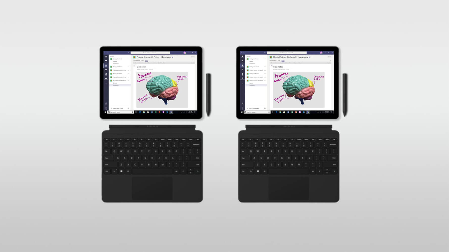 Microsoft Surface zwei nebeneinander