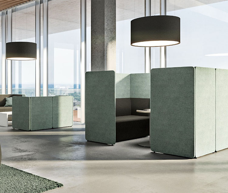 ASSMANN Syneo Line Lounge Akustikmöbel mit effektivem Schallschutz und werkzeugloser Montage syneo_line_lounge_2