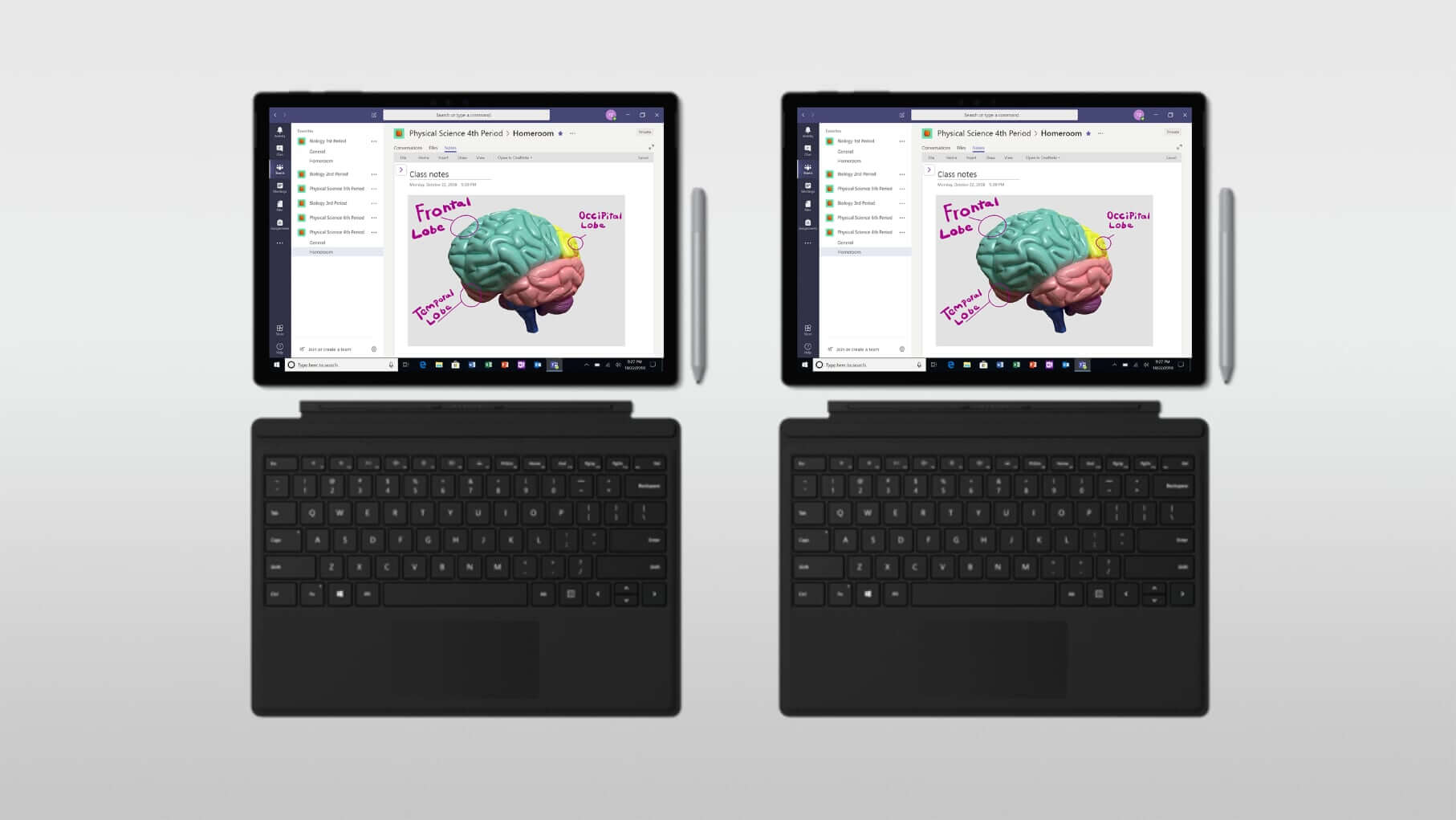 Microsoft Surface zwei nebeneinander