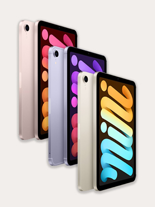 Apple iPad in vier verschiedenen Farben