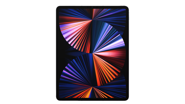 iPad pro Frontansicht bunter Hintergrund