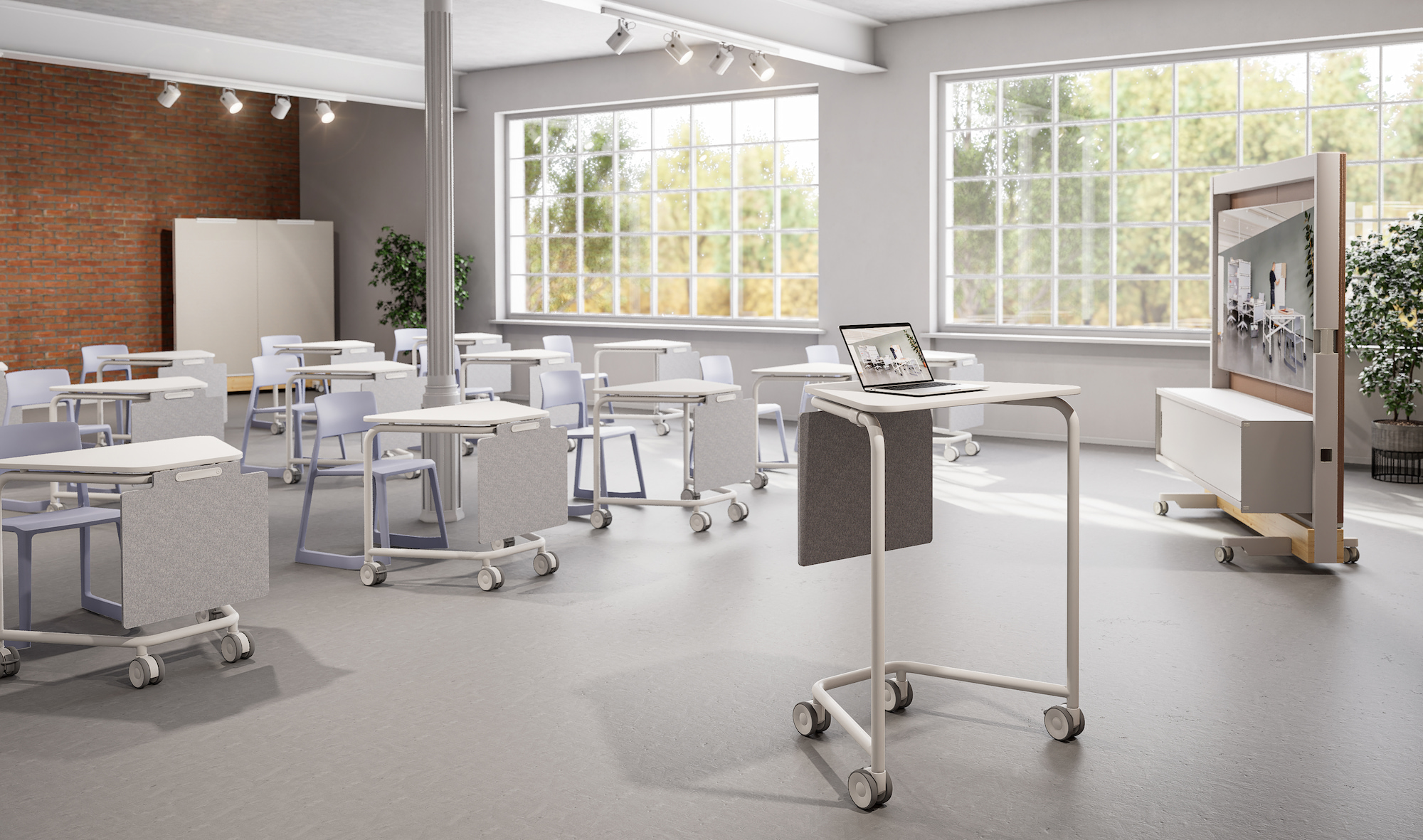 Flexible Schulungsraumlösung mit Vitra Möbeln