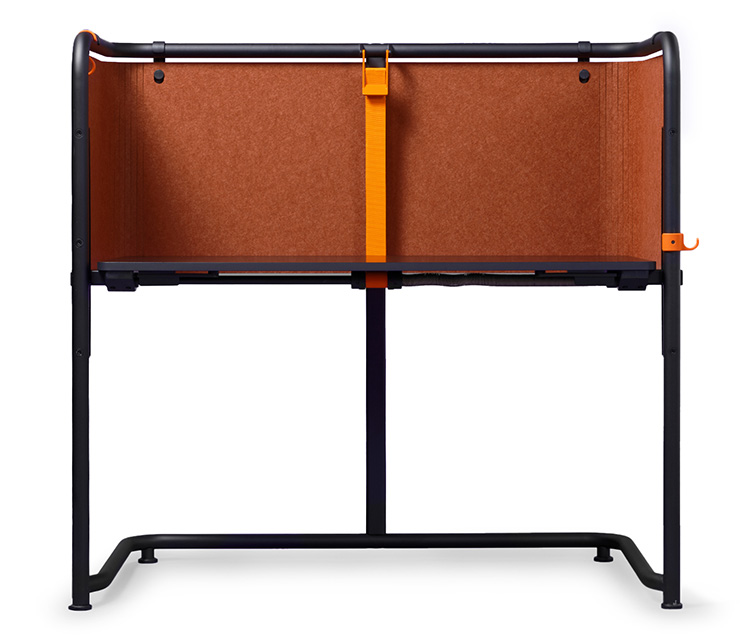 Vitra Scout Work höhenverstellbarer Einzelschreibtisch mit Sichtschutz-Accessoires für Open-Spaces scout_work