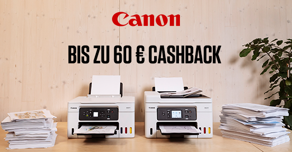 Canon Drucker - bis zu 60 € Cashback 