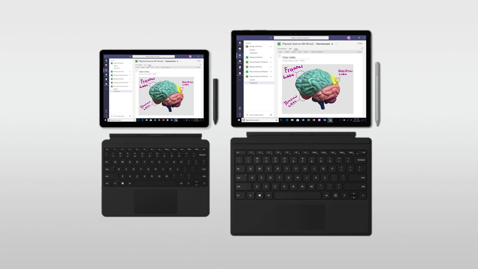 Microsoft Surface zwei nebeneinander