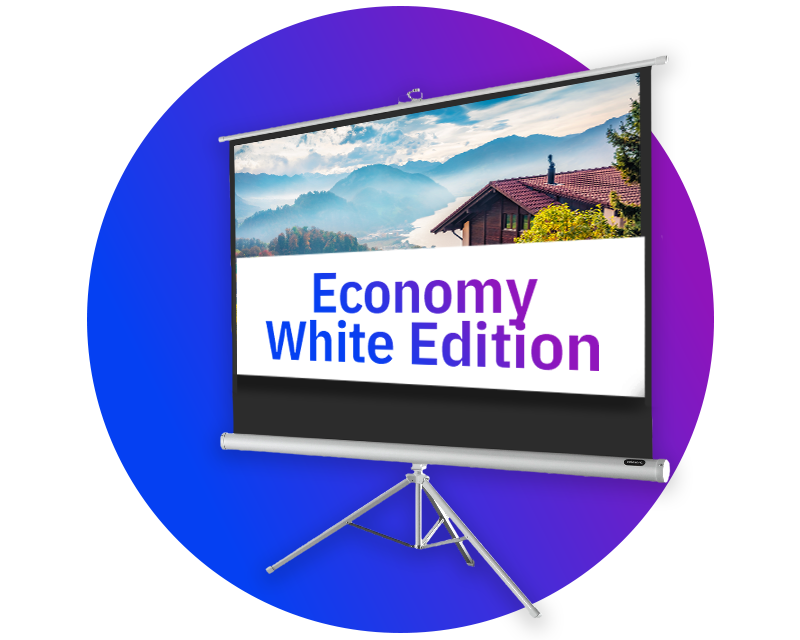 celexon Stativ Leinwand Economy White Edition