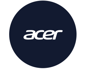 Kreis in Blau mit Acer Logo 